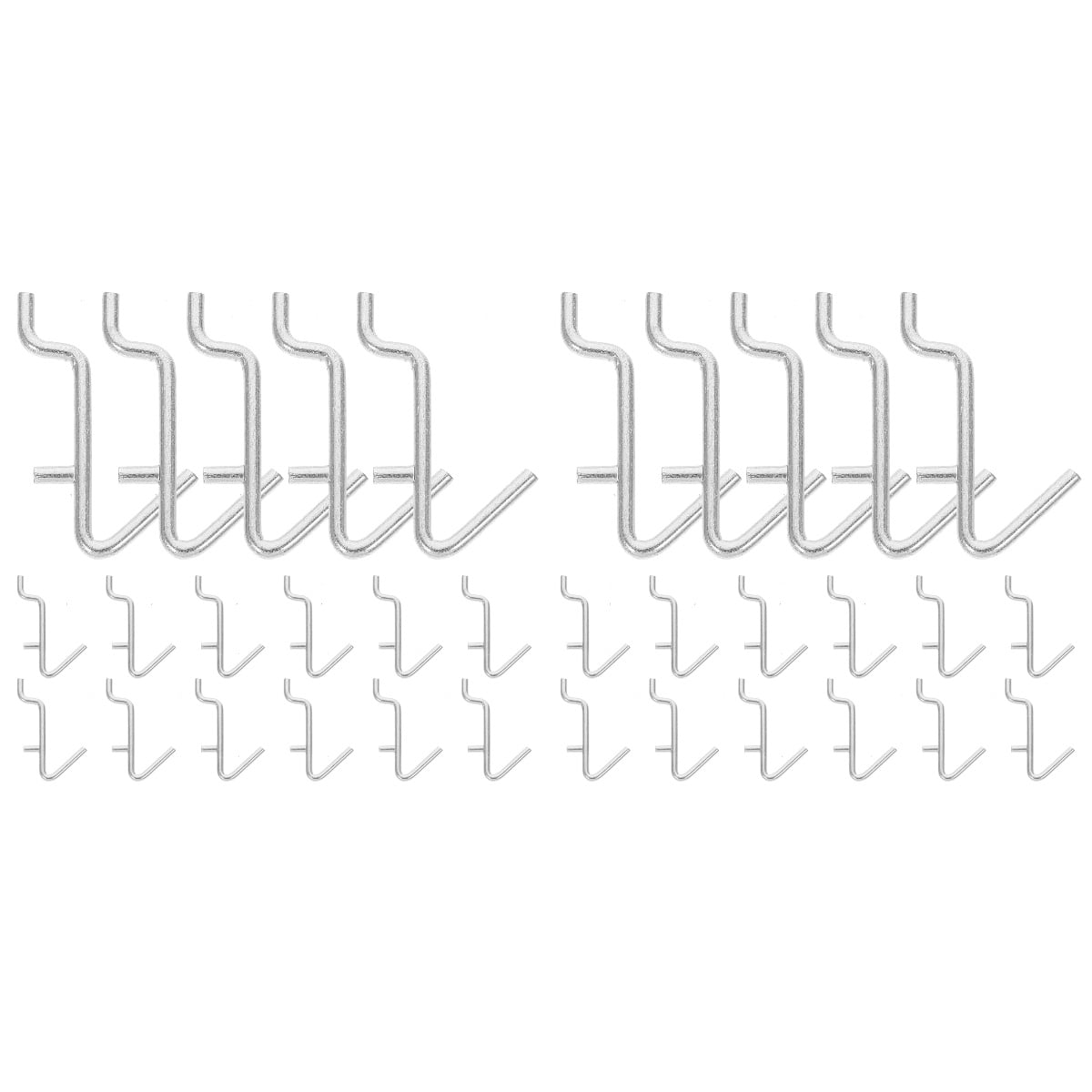 WORGEOUS 40-Piece Metal Pegboard Hook Set for Organizing Keys, Tools, Small Items, Utility Storage & Display Solutions