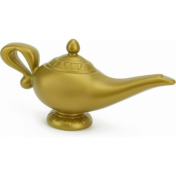 Arabian Genie Oil Lamp - Aladdin's Gold Magic Genie Lamp Costume Accessory - 1 Piece