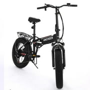 Folding Electric Mountain Bike Fat Tire 6 Speeds Bicycle Beach Snow 250W Motor 48V 8AH Battery