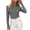Gray, variant on Women's Mock Neck Long Sleeve Shirts Ribbed Slim Knit Tops Base Layering Undershirts Tees Shirts Women Tops