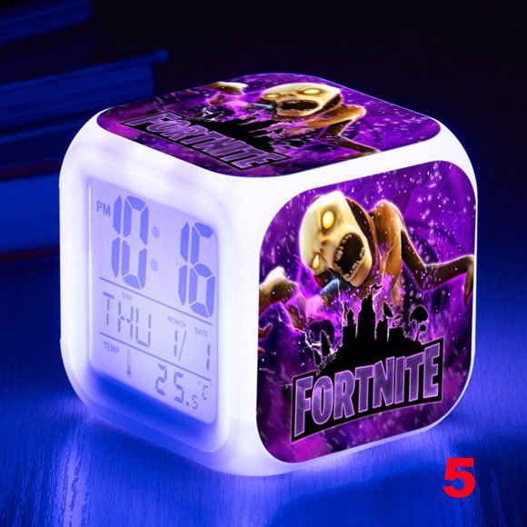 Gprince Fortnite Figurines de Jeu Changeant de Couleur Veilleuse Réveil Jouet pour Enfants Cadeau