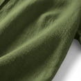 thumbnail image 6 of Women's Summer Linen Set Casual Collar Button Up Shirt And Wide Leg Shorts Two-Piece Set, 6 of 9