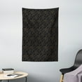 thumbnail image 1 of Vintage Tapestry, Classic Lace Like Rose Motifs Outline Drawing Inspired with Leaves, Wall Hanging for Bedroom Living Room Dorm Decor, 40W X 60L Inches, Pale Coffee Charcoal Grey, by Ambesonne, 1 of 2