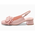 thumbnail image 2 of Womens Slingback Chunky Heels Flower Closed Square Toe Pumps Work Dress Shoes, 2 of 3