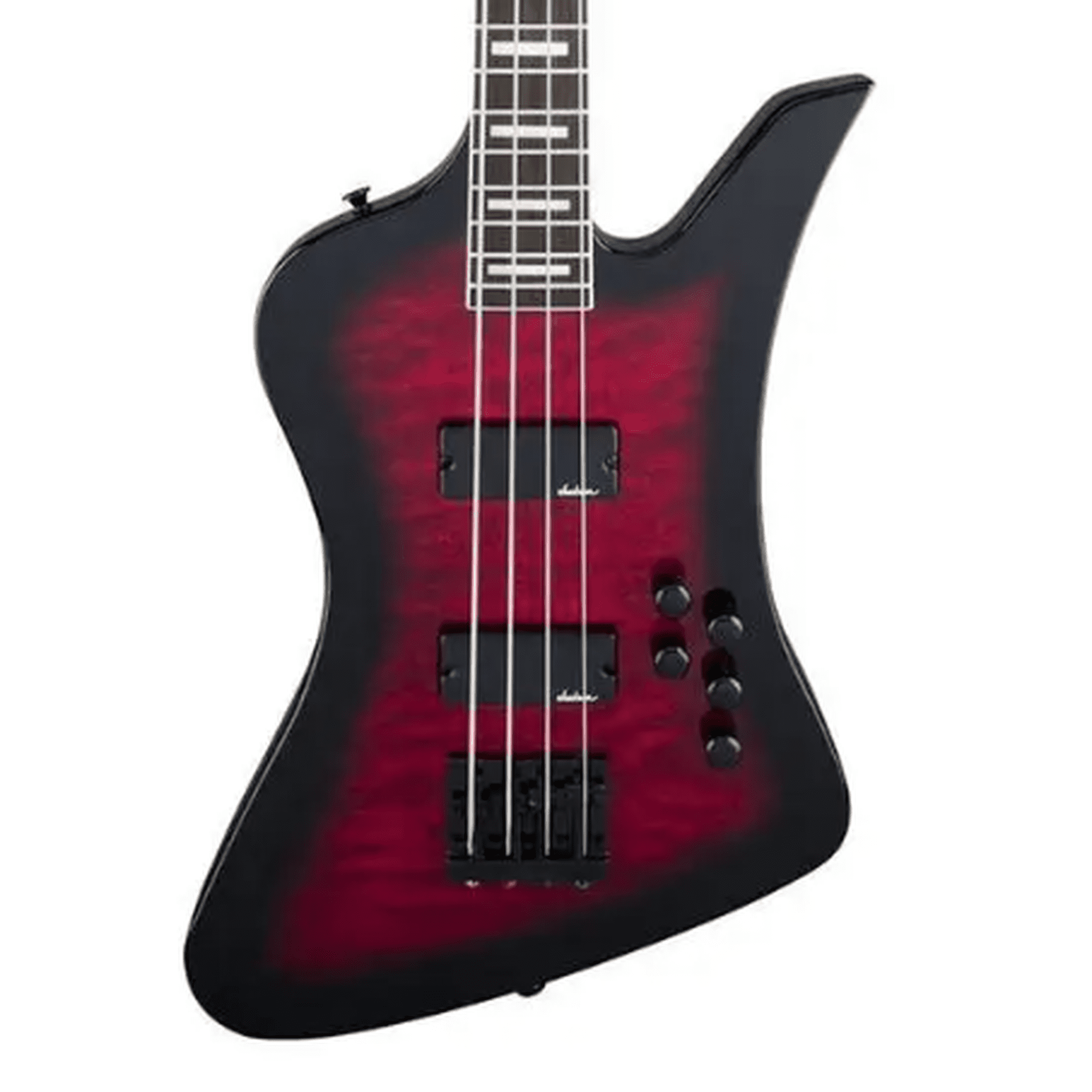 Jackson JS3Q Kelly Bird Bass Guitar (Transparent Red Burst)