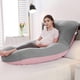 thumbnail image 2 of Almohada para el Embarazo,Almohada de Maternidad en Forma de U,Brinda Soporte para Todo el Cuerpo,Múltiples Formas de Uso,Mejor Compañero para Mujeres Embarazadas Descansen. (GIRS+Rosa), 2 of 7