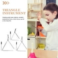 thumbnail image 2 of SEWACC 3 Sets Hand Percussion Instruments Triangle Instrument Silver Iron for Music Class Beginners, 2 of 8