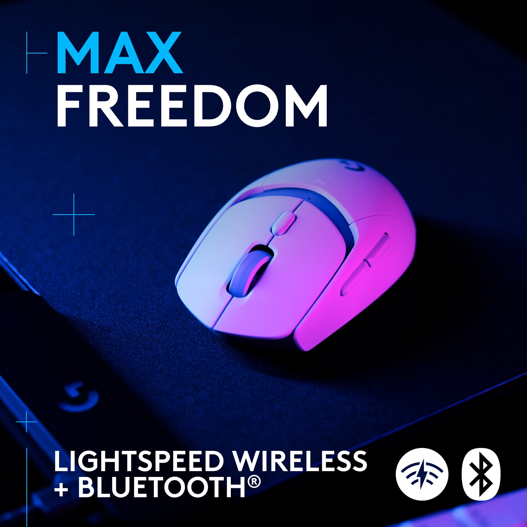 Logitech G309 LIGHTSPEED Wireless Gaming Mouse, Lightweight, LIGHTFORCE Hybrid Switches, HERO 25K Sensor, 300+ Hour Battery Life With AA Battery, 6 Programmable Buttons, PC & Mac - White