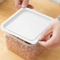 thumbnail image 2 of Household Refrigerator Kitchen Storage Box, Sealed Food Containers, Airtight Plastic Lid, Large White Cereal Storage, for Pantry Organization, Refrigerator Fresh Keeping, Bulk Food Storage, by FAJHHA, 2 of 6