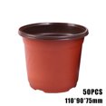 thumbnail image 1 of CAROOTU 50/100 Pcs Plastic Nursery Pot Double Color Plant Seedling Holder Raising Nutrition Block Pot, 1 of 6