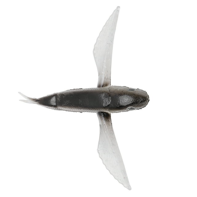 Fishing Bait, Flying Fish Lure Light Weight Compact Shining For Seawater Black