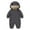 Black, variant on Kogui Newborn Winter Clothes Infant Down Cotton Snowsuits Fleece Lining Jumpsuits Baby Zipper Winter Coat Size 3 6 Months (Black,3-6 Months)