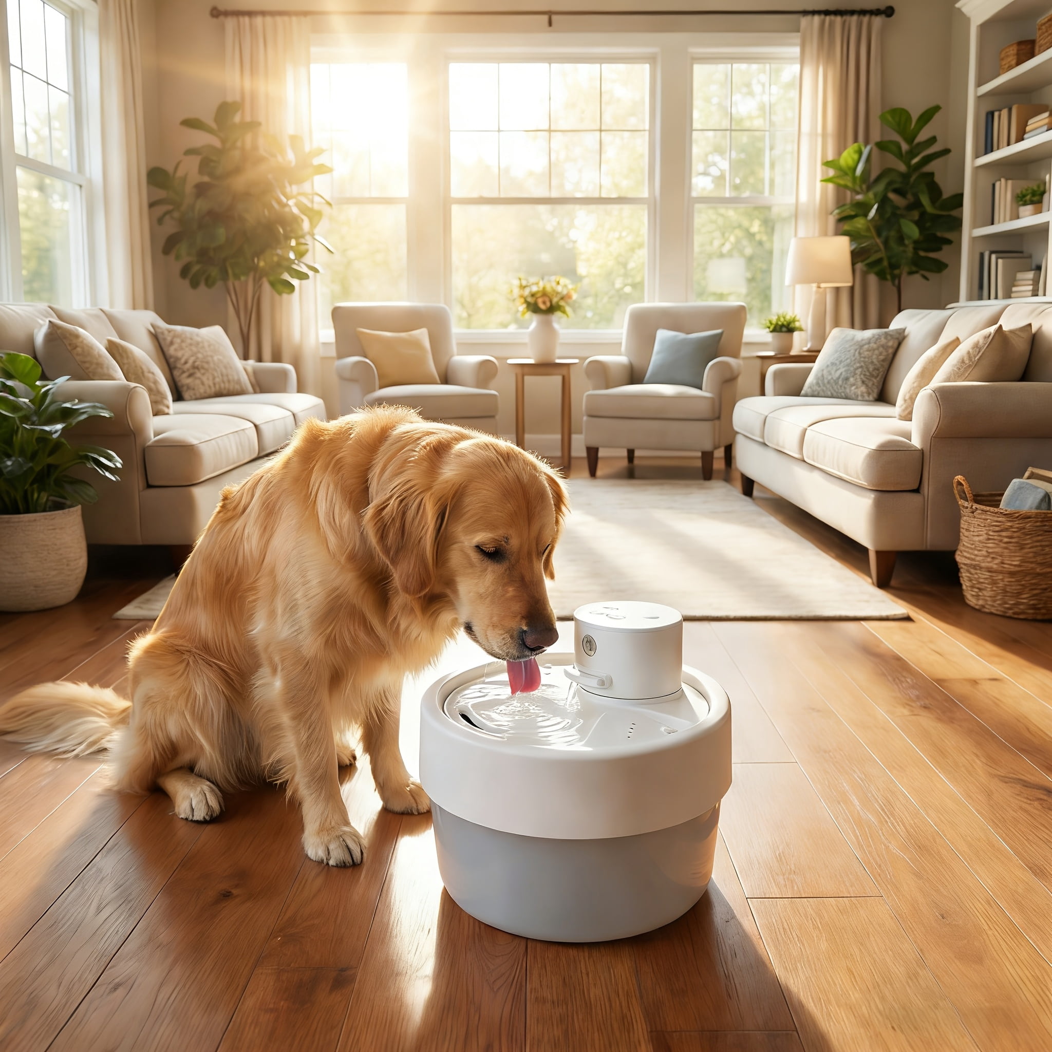 Smart USB Cat Water Fountain - Rechargeable Battery-Free Pet Dispenser with Quiet Circulating Water System for Cats & Small Dogs