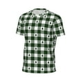 thumbnail image 5 of Rocae Green White Christmas Tree Lumberjack Plaid for Men's Mesh Quick-Dry Short Sleeve Workout T-Shirt,Mens Crew Neck Tee Lightweight Soft Classic T Shirts 6X-Large, 5 of 9
