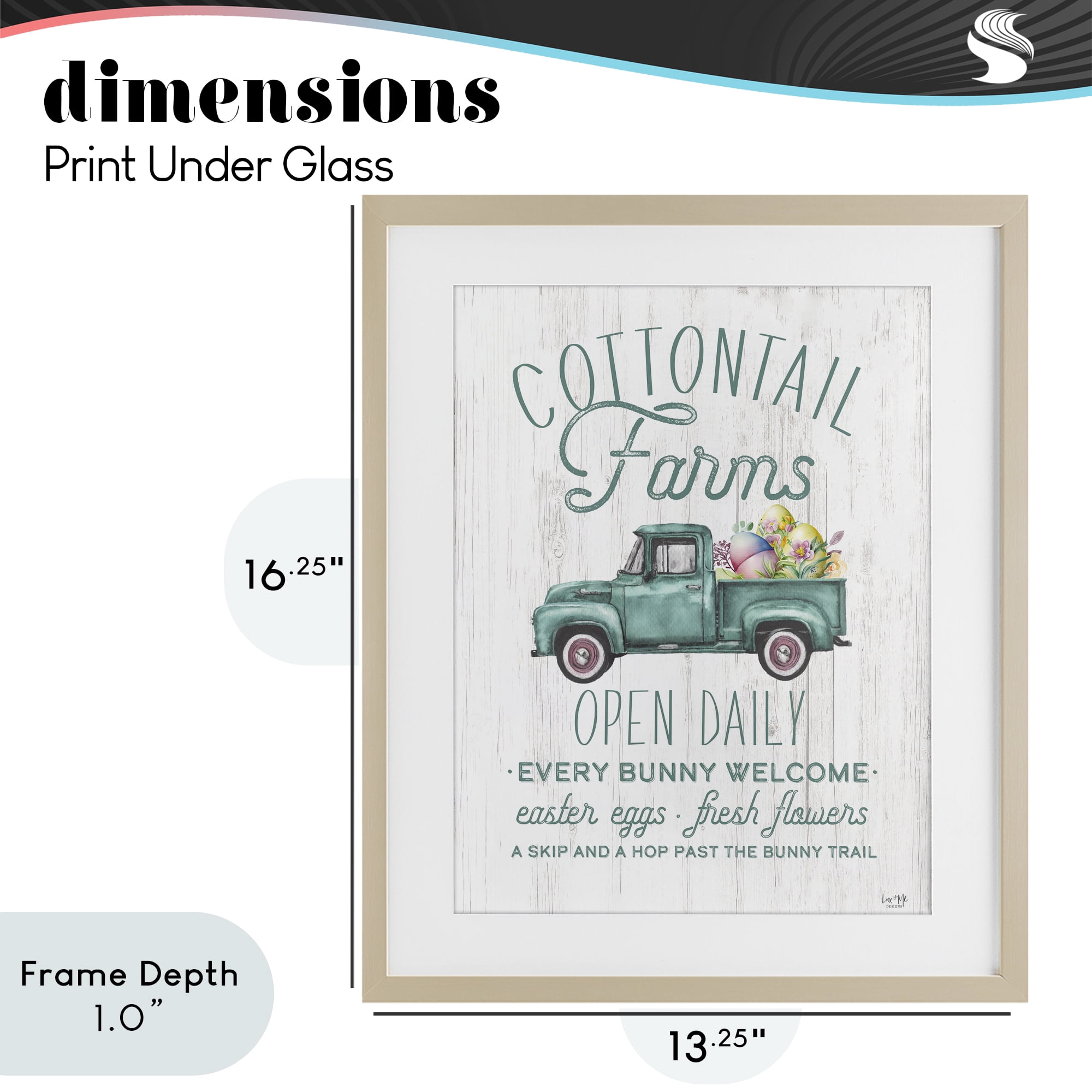 Stupell Industries Antique Cottontail Farms Birch Framed Print Under Glass, design by Lux + Me Designs
