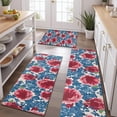 thumbnail image 2 of Pioneer Flower Floral Print Pattern Kitchen Rugs Sets Of 3,Kitchen Runner Rugs Non Skid Washable,Decorative Kitchen Floor Mats for Kitchen,Sink,Laundry,17"x30"+ 17"x47" + 17"x59", 2 of 6