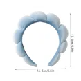 thumbnail image 6 of Sponge Spa Headband with Wristbands for Washing Face Wide Padded Headband Skin Care Makeup Removal Shower for Women Girls, 6 of 9