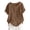 Coffee, variant on Cotton Linen Summer Tops for Women Round Neck Short Sleeve Tops Casual Loose Flowy Embroidered Boho Peasant Gauze Blouses for Women