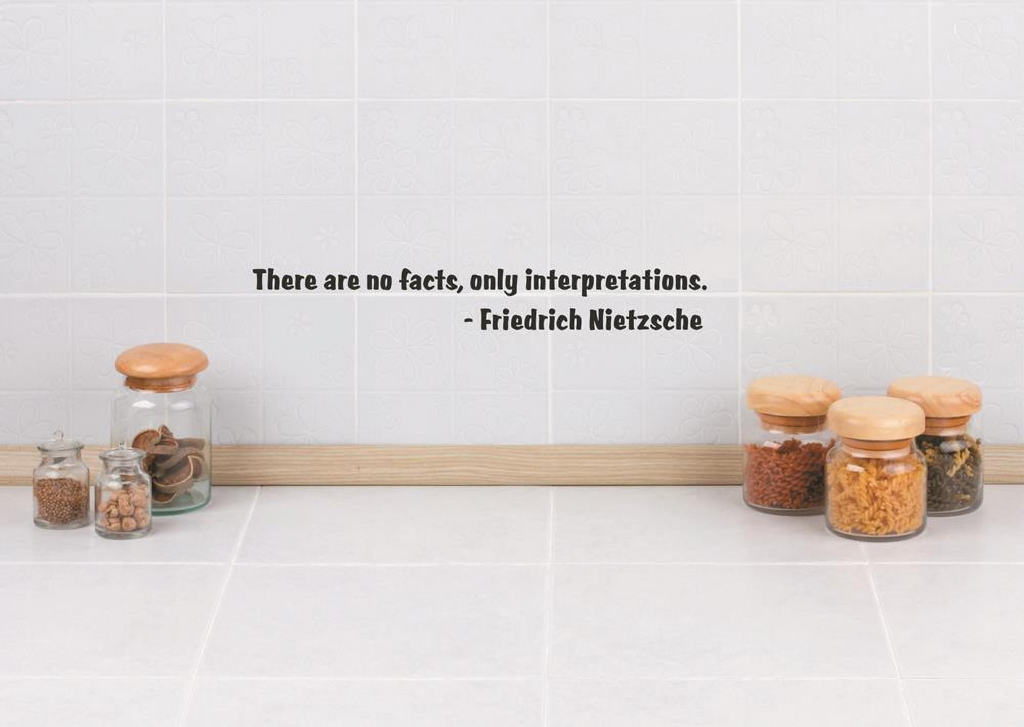 Wall Design Pieces There Are No Facts Only Interpretations Friedrich Nietzsche Quote 6x30 Inches Walmart Com Wall Design Pieces There Are No Facts Only Interpretations Friedrich Nietzsche Quote 6x30 Inches Walmart Com