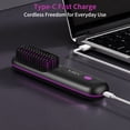 thumbnail image 4 of Aubiu Gobrush Pro, Cordless Hair Straightener Brush, 3 Temperature Settings, Ionic & Ceramic Care, Portable Rechargeable for Frizz-Free Styling, Black, 4 of 8