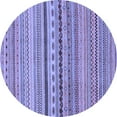 thumbnail image 1 of Ahgly Company Indoor Round Oriental Blue Modern Area Rugs, 7' Round, 1 of 4