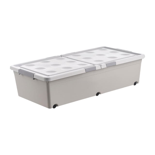 Organizador de almacenamiento con ruedas debajo de cama, resistente y multifuncional, con ruedas, para ropa, dormitorio, ropa de cama, zapatos y 100x50x28cm