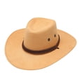 thumbnail image 5 of Sombrero de vaquero americano del oeste, sombrero de gamuza para exteriores, sombrero para montar a caballo para hombre, sombrero de vaquero de ala grande, 5 of 5
