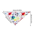 thumbnail image 2 of Football Themed Pet Bandana, Soft Spandex Triangle Scarf for Dogs & Cats, Adjustable Snap Button Bib for Soccer Fans, Pet Birthday Party & Daily Wear (Size/Style as Pictured), 2 of 5