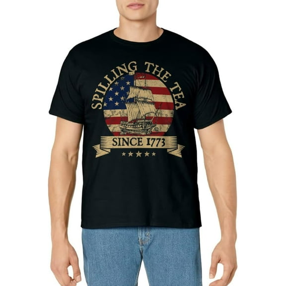 Spilling The Tea Since 1773 Vintage Us History Teacher T-Shirt