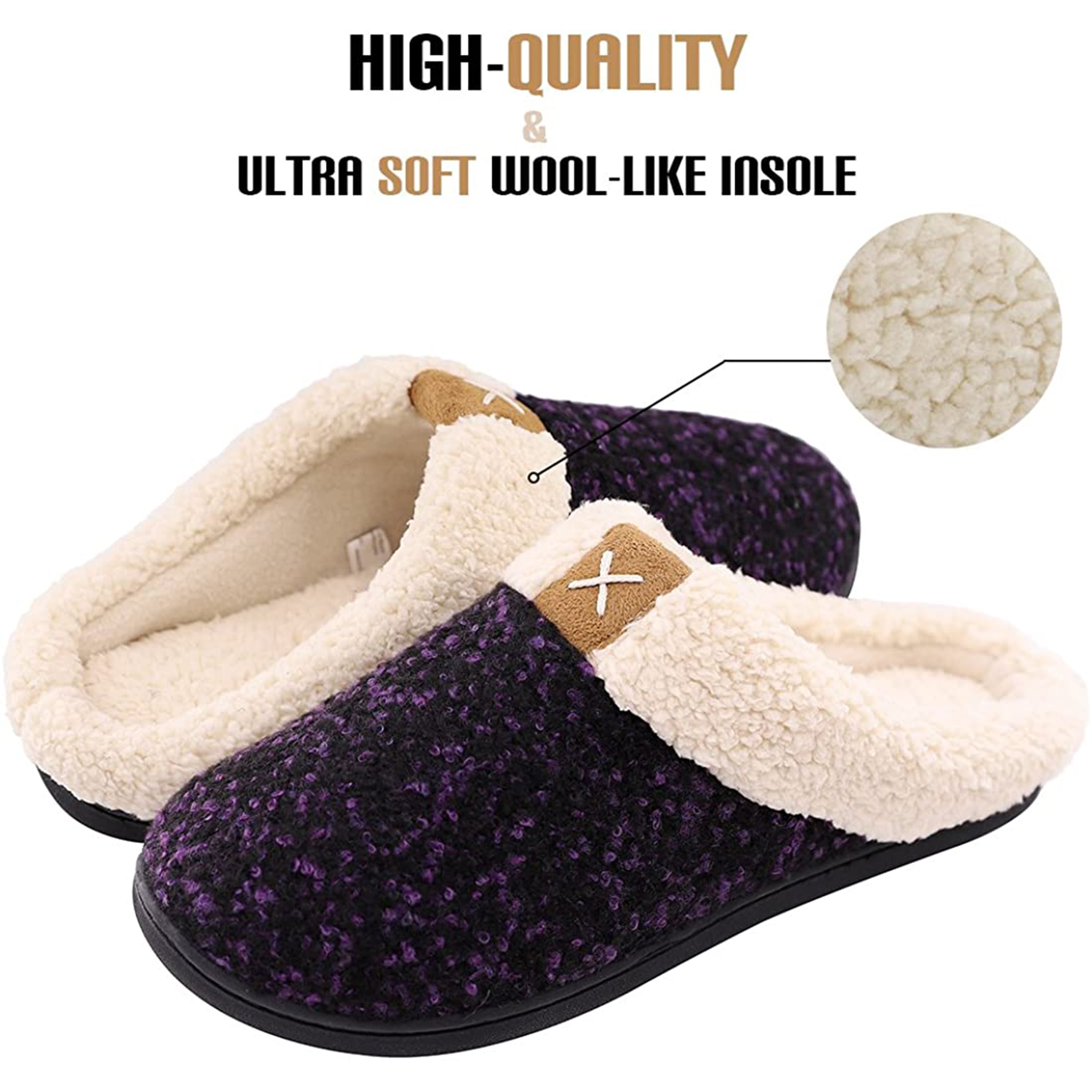 ultraideas women's cozy memory foam slippers