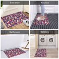 thumbnail image 4 of Salouo music Skull record Guitar Pattern Outdoor Indoor Sturdy Doormats 16’’×24’’, Anti Fatigue Soft Flannel Thick Door Mat,Non-Slip Rectangle Rug Cushion, 4 of 7