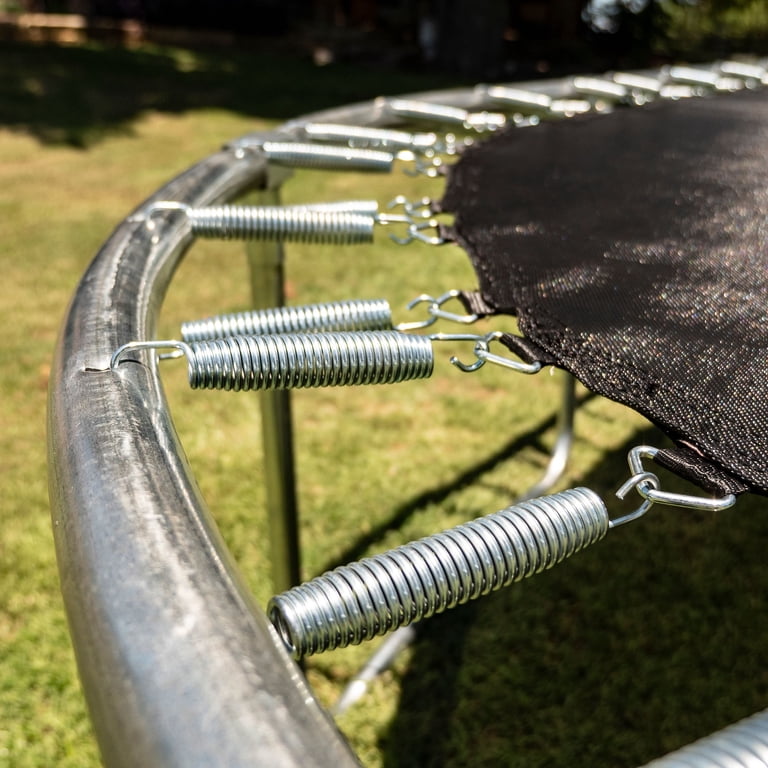 JumpKing Oval 10' x 15' Trampoline, with Basketball Hoop, Blue