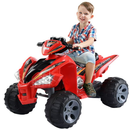 Costway Kids Ride On ATV Quad 4 Wheeler Electric Toy Car 12V Battery Power Led (Best Car In Forza 4)