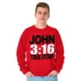 thumbnail image 5 of John 3:16 True Story Bible Verse Sweatshirt for Men or Women Brisco Brands S, 5 of 6