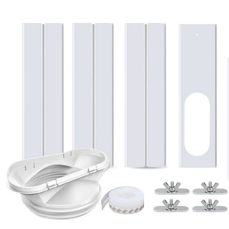 

Megawheels Portable AC Window Kit | Sliding Window Air Conditioner | Universal Air Conditioner Window Vent Kit with 4 Adjustable Sliding Seal Plates Easy to Disassemble and Store