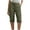 Army Green, variant on Inleife Womens Cargo Shorts Solid Color With Elastic Waist Casual Half Shorts Pants Pocket Army Green XL
