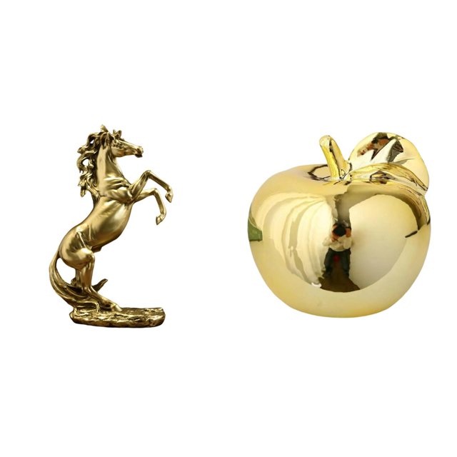 Escultura De Caballo De Pie Con Forma De Fruta, Figura De Cerámica, Hecha A Mano, Decoración De Mesa, Adorno De Colección Para Hoteles, Estanterías, Chimeneas, Porches, Restaurantes,