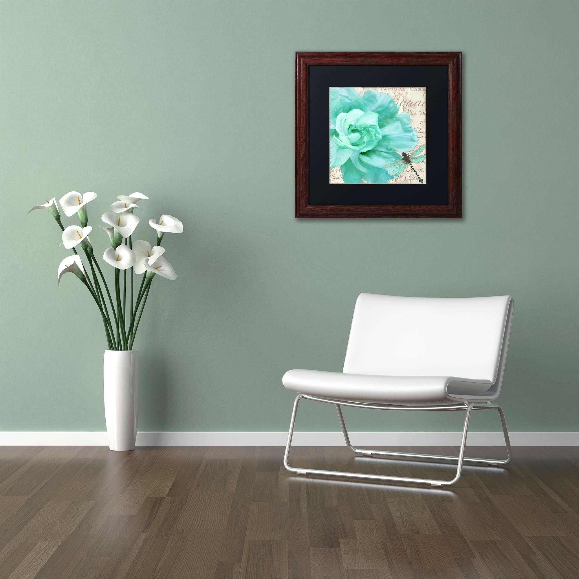Trademark Fine Art "Petals Impasto III" Canvas Art by Color Bakery Black Matte, Wood Frame