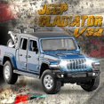 thumbnail image 3 of Coche fundido Aowear 1/32 Jeep Gladiator Alloy, modelo azul, 3 of 4