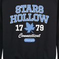 thumbnail image 3 of Gilmore Girls - Stars Hollow Collegiate Lightweight French Terry Wide Neck Long Sleeve Graphic Shirt, 3 of 5