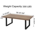 thumbnail image 2 of Coffee Table, Industrial Simple Wooden Living Room Table, Modern Minimalist Farmhouse Rectangle Center Table, Wood and Metal Vintage Tea Coffee Table for Home Bedroom, Rustic Brown, 39 Inch, 2 of 9
