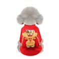 thumbnail image 6 of NOKIO Festive Holiday Cartoon Dog Pullover Christmas Pet Sweater Pet Dog Christmas Day Elk Warm Velvet Striped Antlers Decoration Dress Up Small And Medium-sized Dog Cat Pet Clothes, 6 of 7