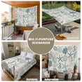 thumbnail image 6 of Blue Teal Coastal Large Tapestry for Bedroom Wall Hanging Tapestry,Summer Beach Starfish Coral Nautical Rustic Ceiling Backdrop Tapestries Poster Blanket Wall Decor for Living Room 86" x 104", 6 of 8