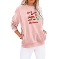 thumbnail image 1 of zanvin Chandails Molletonnés d'Automne pour Femmes, Chandails Molletonnés Décontractés à Col Rond pour Femmes à Manches Longues, Jolies Tuniques, Hauts Amples, Pulls, Rose, m, 1 of 3