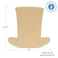 thumbnail image 3 of Unfinished Wooden Uncle Sam Hat Cutout, 16", Pack of 3 Wooden Shapes for Crafts and Summer and July 4th Decor and Crafting, by Woodpeckers, 3 of 8