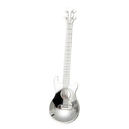

1 Pc Guitar Coffee Spoon Stainless Steel Coffee Mixing Spoon Cold Drink Tea Tools Kitchen Accessories (Silver)