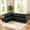 BK-Left-Sofa without Ottoman, variant on MAYEERTY 97" Faux Leather Sectional Couches, 3-Piece Modular Sofa Set with Reversible Chaise & Storage Ottoman, Black (Left)