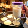 thumbnail image 3 of Pancake Batter Dispenser – 4-Cup with Squeeze Handle & Measuring Marks for Pancakes, Waffles, Muffins, Crepes Cupcakes Baking Tool (purple), 3 of 4