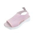 thumbnail image 1 of Sandales Décontractées pour Femmes Sandales de Mode Femmes Sandales en Liège pour Femmes Chaussures à Plateforme Été Talons en Maille Sandales pour Femmes Sandales en Mousse à Mémoire de Forme Chaussures pour Femmes Sandales Confortables pour Marcher Sandales Douillettes, 1 of 4