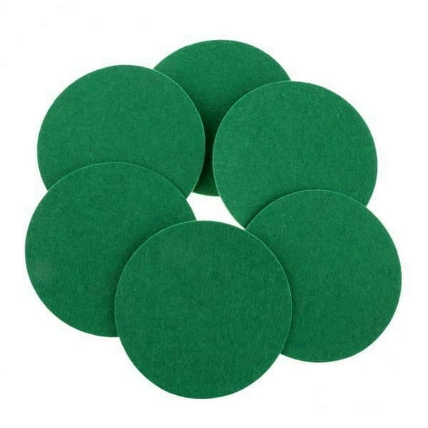 3x6 Piezas Air Hockey Table Fieltro Empujadores Almohadillas De Fieltro De Repuesto Verde L SM SunniMix Almohadillas de fieltro para empujadores de hockey de aire